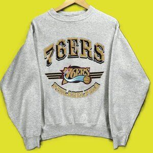 Philadelphia 76ers Sixers Basketball Team NBA sweatshirt shirt retro Loose fit